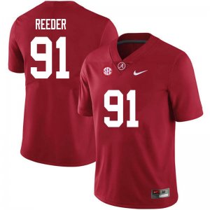 NCAA Men's Alabama Crimson Tide #91 Gavin Reeder Stitched College 2020 Nike Authentic Crimson Football Jersey IU17X35KT